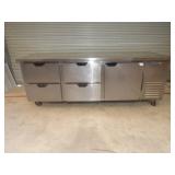 Beverage Air 4-Drawer Pizza Prep Table 93"