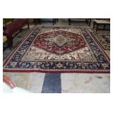 LOT 1129 ESTATE RUG 10X8 NAVY/CREAM