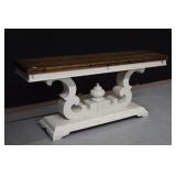 Magnussen Home Two-Tone Flip-Top Console to Dining Table