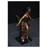 Eugene Marioton La Reconnaissance Spelter Sculpture