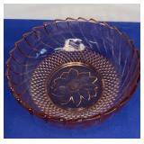 9" Pink Serving Bowl Bowl Vtg KIG