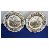 Pair 10" Wedgwood Virginia Plates