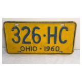 1960 License Plate