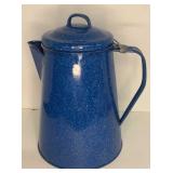 10" Blue Enamel Tea Pot