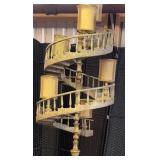 55 inch Six Light Metal/Brass Staircase Chandelier