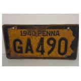 1940 License Plate
