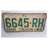 1971 License Plate
