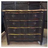 Black/Gold Chest of Drawers 37x21x35t