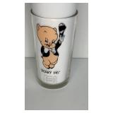 1973 Porky Pig Collectors Pepsi Glass 5"