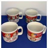 set of 4 Campbell Soup Mugs 1993