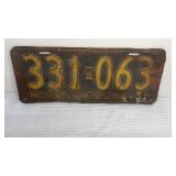1931 License Plate