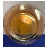 11" Pink Iridescent Plate