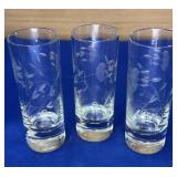 set of 3 Princess House 4" Shooters