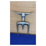 Texas Longhorn Cast Aluminum Carving Fork