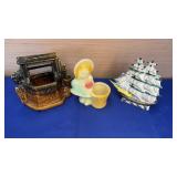 Vtg Planter Lot  note condition