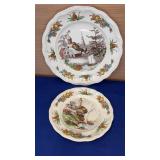 Spode Fair Haven Plates 7.5" 10.5"