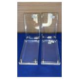 lot of 4 Acrylic Sports Card Holders 3.5x5.75x 1"