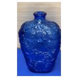 8.5" Blue Glass Bottle SeaShells Canada