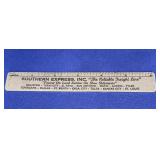 1951/52 Aluminum 6" Advertising Ruler