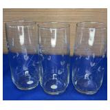 set of 3 Princess House Heritage 7" Glasses
