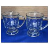 set of 2 Princess House Heritage Large Coffee Mugs