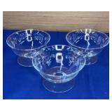 set of 3 Princess House Heritage Dessert Cups