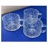 set of 3 Princess House Fantasia Soup Mugs 4x3"