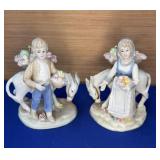 8" Tall Porcelain Figurines