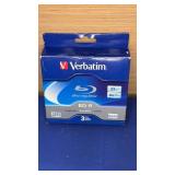 Verbatum Blu Ray Disc 3 pk new- 2 sealed