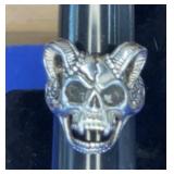 sz 13.75 Skull Ring unmarked