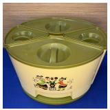 12" Vtg Sterilite Kitchen Canister Set Lazy Susan