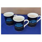 set of 3 Star Trek Cups 1983