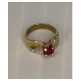 Tiny 10K Gold Ring Charm? 3/8"