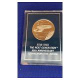 1997 Star Trek 10th Ann  Medal .999 Sterling