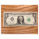 1963 B $ 1 Federal Reserve Note Barr