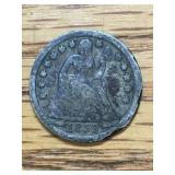 1853 Seated Liberty  Dime