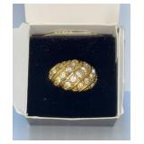 Sz 7 1992 Avon Hollywood Style Gold Tone Ring