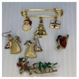 Christmas Pin/Earring lot