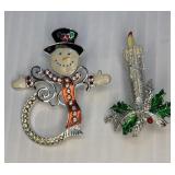 Christmas Brooch lot