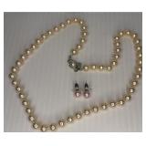Pearl Necklace Earrings