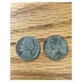 1944 P & P War Nickels