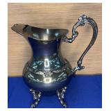 Sheridan Silver on Copper Ice Lip Pitcher 10"