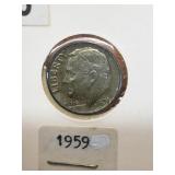 1959 Roosevelt Dime