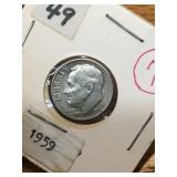 1959  Roosevelt Dime