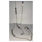 Very Long Silvertone Necklace