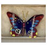 1.75" Enamel Butterfly Pin