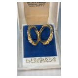 Double Loop Gold Tone Scarf Ring