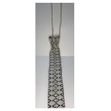 Womens Vtg Beaded Tie Necklace note cond