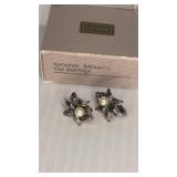 1990 Avon Ramantic Blossom Clip Earrings