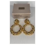 1990 Avon Filigree Art Hoop Clip Earrings